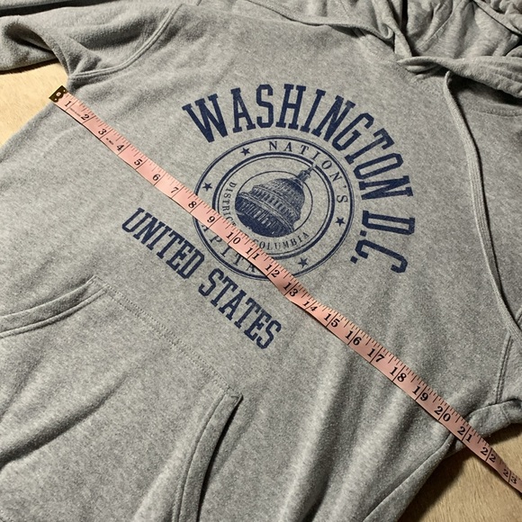 Mens WASHINGTON D.C. United States Nations Capital Gray HOODIE Sweatshirt - Picture 7 of 14